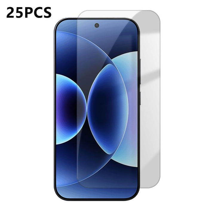 25 láminas de vidrio templado HD antihuellas de aluminio de alta calidad con protección semitransparente., For Xiaomi 17 Max 5G, For Redmi K90 Max 5G, For Xiaomi 17 Ultra, For Redmi K90, For Redmi K90 Pro Max, For Xiaomi 17 Pro Max                     ...