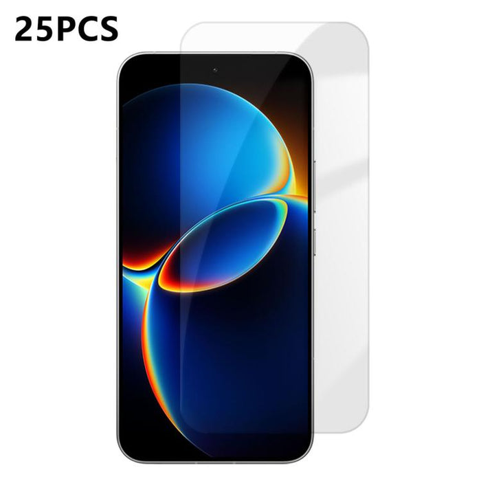 25 láminas de vidrio templado HD antihuellas de aluminio de alta calidad con protección semitransparente., For Xiaomi 17 Max 5G, For Redmi K90 Max 5G, For Xiaomi 17 Ultra, For Redmi K90, For Redmi K90 Pro Max, For Xiaomi 17 Pro Max                     ...