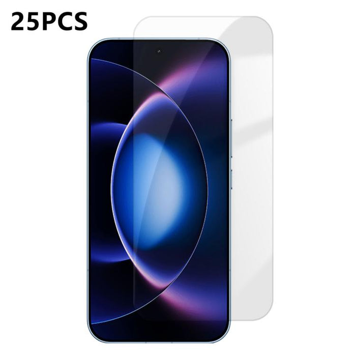 25 láminas de vidrio templado HD antihuellas de aluminio de alta calidad con protección semitransparente., For Xiaomi 17 Max 5G, For Redmi K90 Max 5G, For Xiaomi 17 Ultra, For Redmi K90, For Redmi K90 Pro Max, For Xiaomi 17 Pro Max                     ...