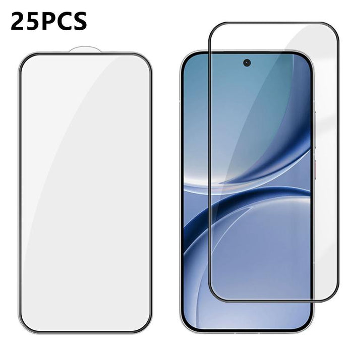25 láminas de vidrio templado HD de alta calidad, con acabado de aluminio, cobertura total, antihuellas y serigrafía., For Xiaomi 17 Max 5G, For Redmi K90 Max 5G, For Xiaomi Poco C81 Pro 4G, For Redmi R70m 5G, For Redmi R70 5G, For Xiaomi 17T 5G       ...