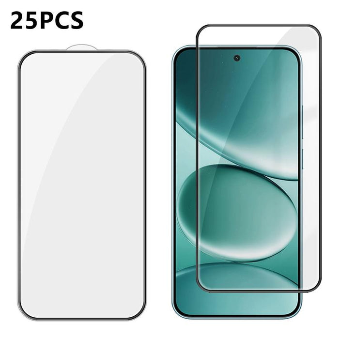 25 láminas de vidrio templado HD de alta calidad, con acabado de aluminio, cobertura total, antihuellas y serigrafía., For Xiaomi 17 Max 5G, For Redmi K90 Max 5G, For Xiaomi Poco C81 Pro 4G, For Redmi R70m 5G, For Redmi R70 5G, For Xiaomi 17T 5G       ...