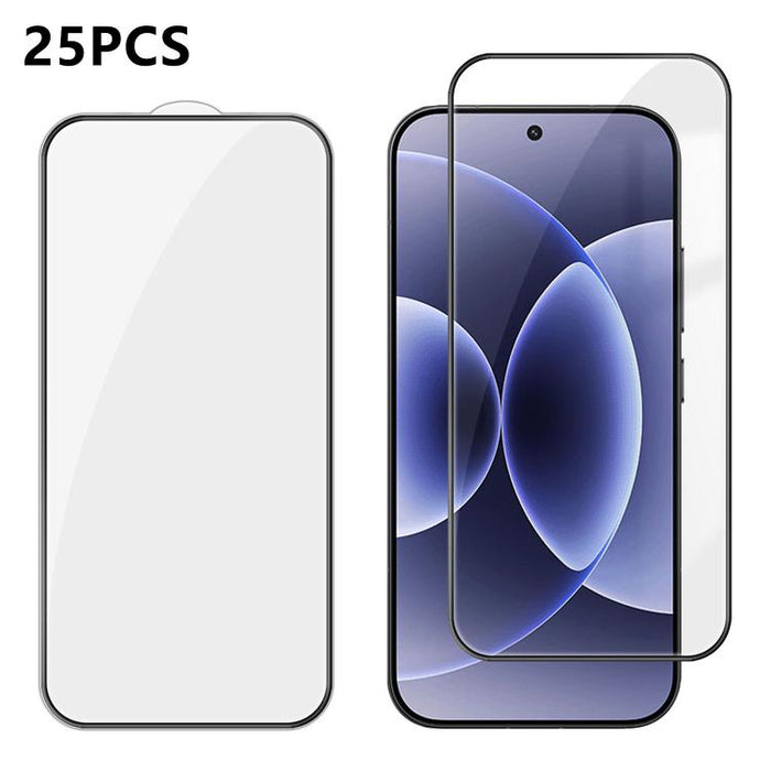 25 láminas de vidrio templado HD de alta calidad, con acabado de aluminio, cobertura total, antihuellas y serigrafía., For Xiaomi 17 Max 5G, For Redmi K90 Max 5G, For Xiaomi Poco C81 Pro 4G, For Redmi R70m 5G, For Redmi R70 5G, For Xiaomi 17T 5G       ...