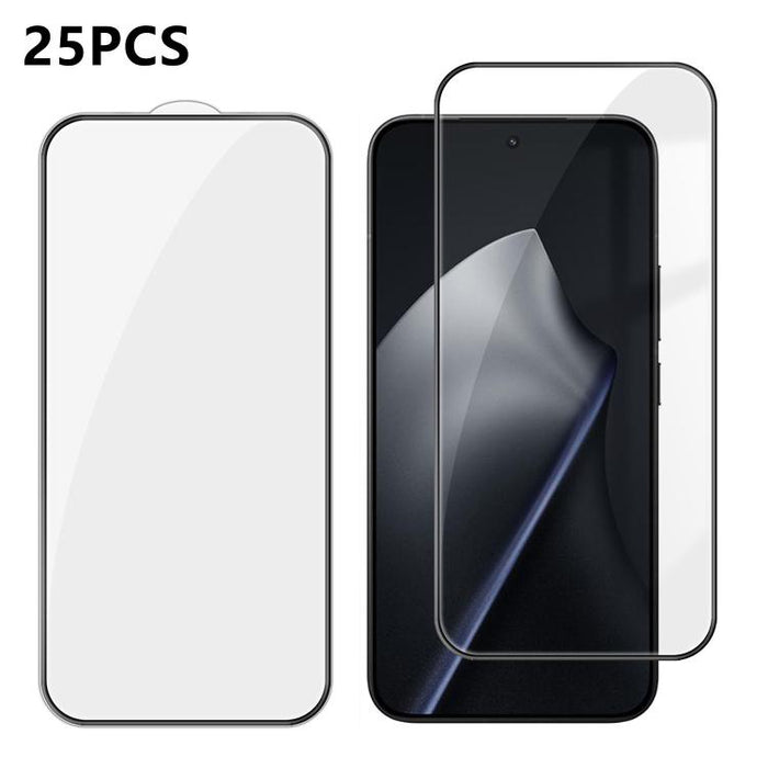 25 láminas de vidrio templado HD de alta calidad, con acabado de aluminio, cobertura total, antihuellas y serigrafía., For Xiaomi 17 Max 5G, For Redmi K90 Max 5G, For Xiaomi Poco C81 Pro 4G, For Redmi R70m 5G, For Redmi R70 5G, For Xiaomi 17T 5G       ...