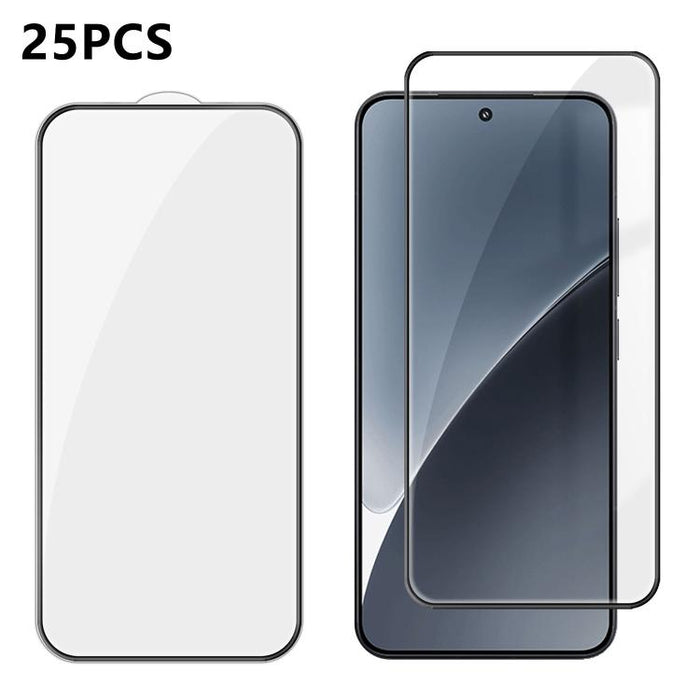 25 láminas de vidrio templado HD de alta calidad, con acabado de aluminio, cobertura total, antihuellas y serigrafía., For Xiaomi 17 Max 5G, For Redmi K90 Max 5G, For Xiaomi Poco C81 Pro 4G, For Redmi R70m 5G, For Redmi R70 5G, For Xiaomi 17T 5G       ...