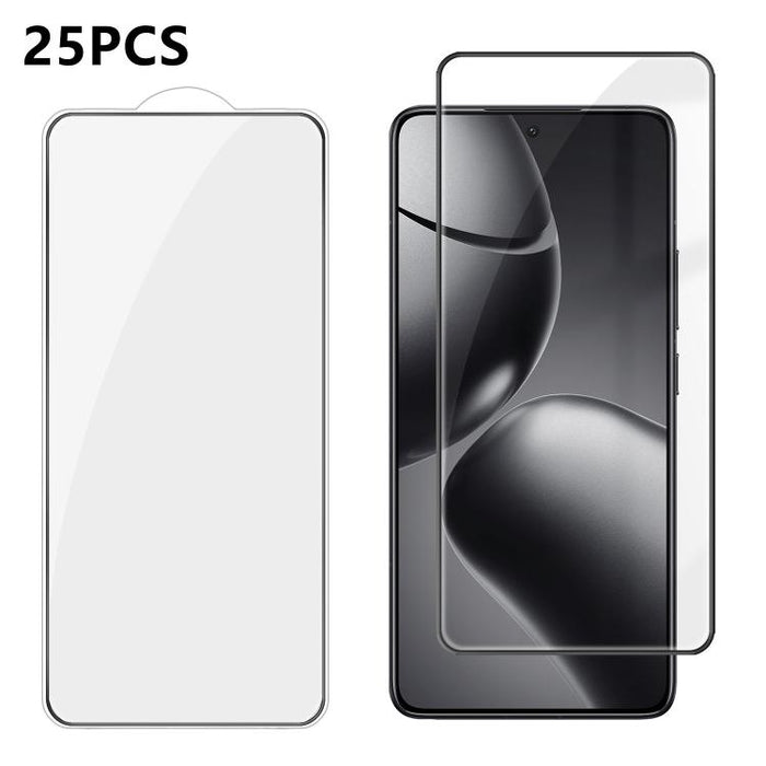 25 láminas de vidrio templado HD de alta calidad, con acabado de aluminio, cobertura total, antihuellas y serigrafía., For Xiaomi 17 Max 5G, For Redmi K90 Max 5G, For Xiaomi Poco C81 Pro 4G, For Redmi R70m 5G, For Redmi R70 5G, For Xiaomi 17T 5G       ...
