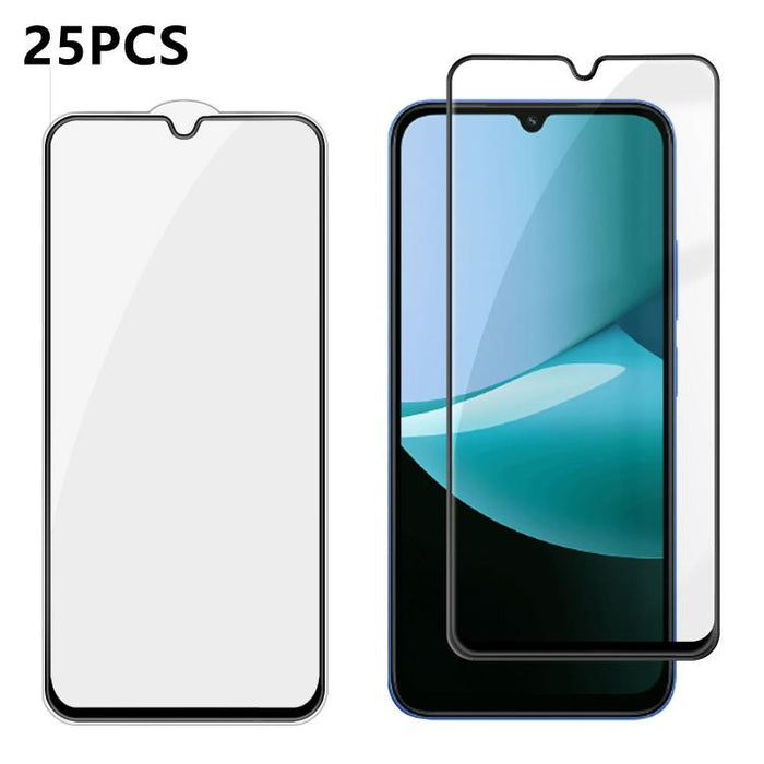 25 láminas de vidrio templado HD de alta calidad, con acabado de aluminio, cobertura total, antihuellas y serigrafía., For Xiaomi 17 Max 5G, For Redmi K90 Max 5G, For Xiaomi Poco C81 Pro 4G, For Redmi R70m 5G, For Redmi R70 5G, For Xiaomi 17T 5G       ...