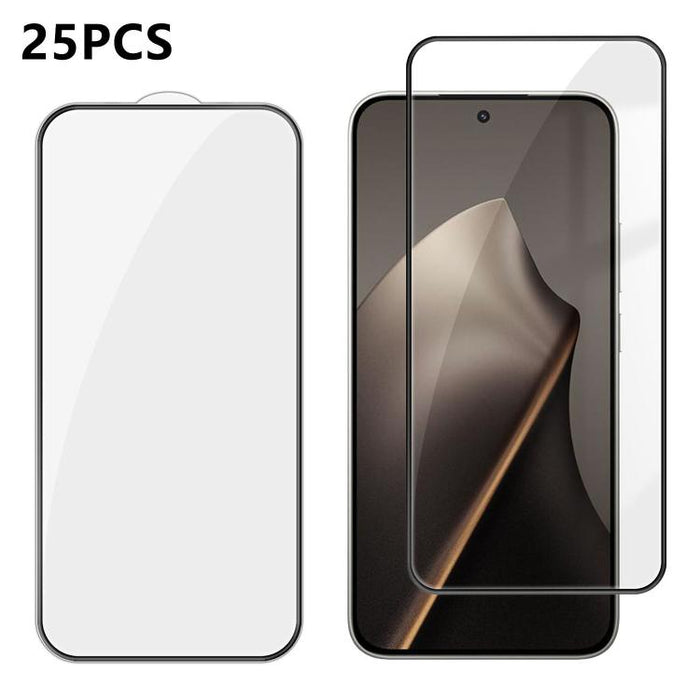 25 láminas de vidrio templado HD de alta calidad, con acabado de aluminio, cobertura total, antihuellas y serigrafía., For Xiaomi 17 Max 5G, For Redmi K90 Max 5G, For Xiaomi Poco C81 Pro 4G, For Redmi R70m 5G, For Redmi R70 5G, For Xiaomi 17T 5G       ...