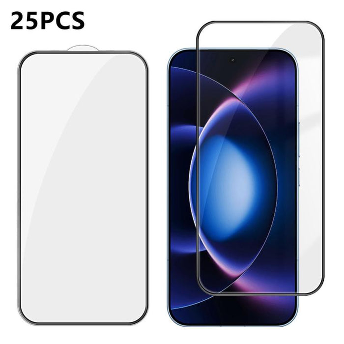 25 láminas de vidrio templado HD de alta calidad, con acabado de aluminio, cobertura total, antihuellas y serigrafía., For Xiaomi 17 Max 5G, For Redmi K90 Max 5G, For Xiaomi Poco C81 Pro 4G, For Redmi R70m 5G, For Redmi R70 5G, For Xiaomi 17T 5G       ...