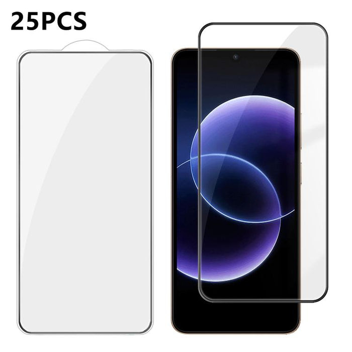 25 láminas de vidrio templado HD de alta calidad, con acabado de aluminio, cobertura total, antihuellas y serigrafía., For Xiaomi 17 Max 5G, For Redmi K90 Max 5G, For Xiaomi Poco C81 Pro 4G, For Redmi R70m 5G, For Redmi R70 5G, For Xiaomi 17T 5G       ...