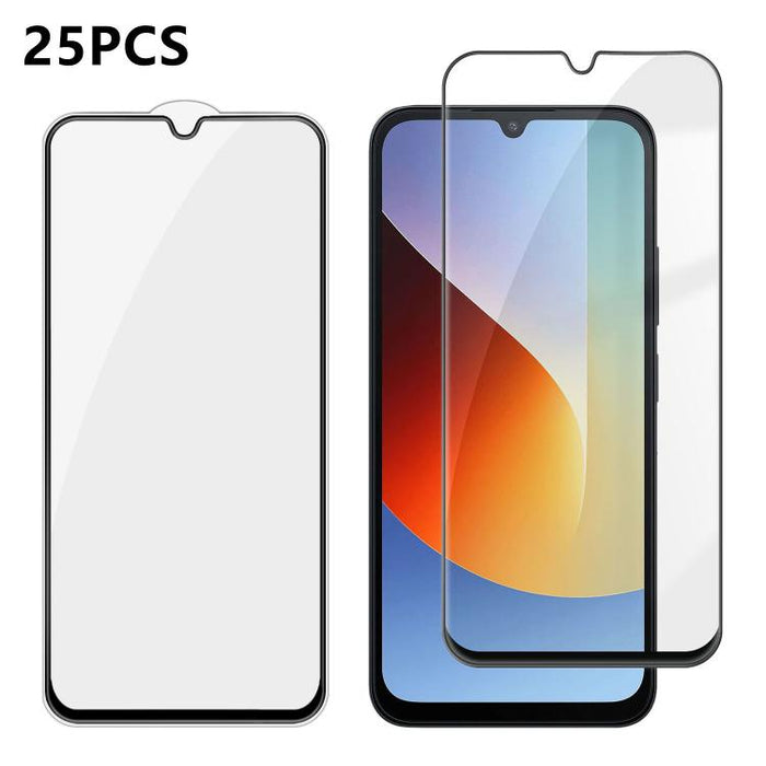 25 láminas de vidrio templado HD de alta calidad, con acabado de aluminio, cobertura total, antihuellas y serigrafía., For Xiaomi 17 Max 5G, For Redmi K90 Max 5G, For Xiaomi Poco C81 Pro 4G, For Redmi R70m 5G, For Redmi R70 5G, For Xiaomi 17T 5G       ...