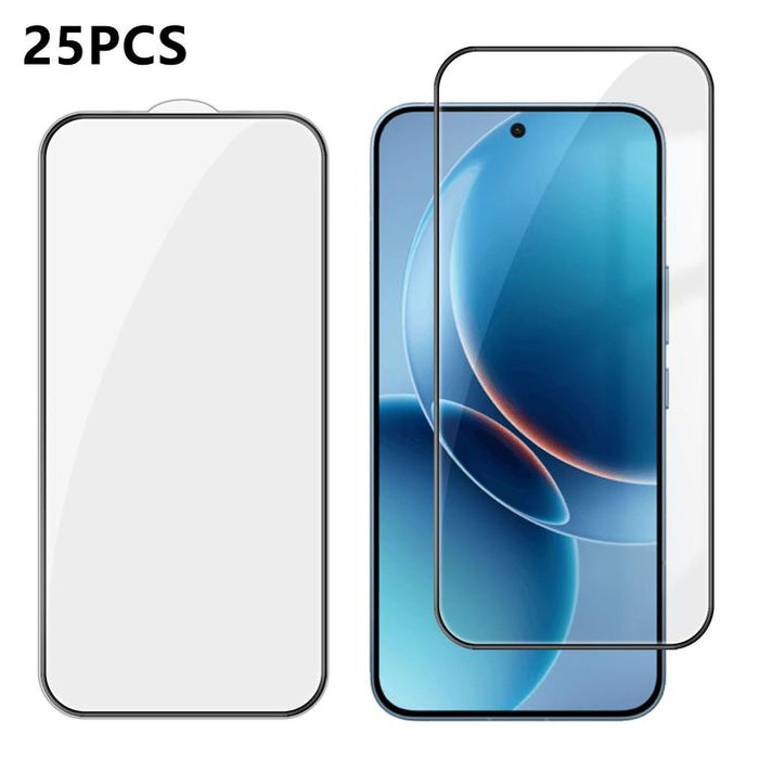 25 láminas de vidrio templado HD de alta calidad, con acabado de aluminio, cobertura total, antihuellas y serigrafía., For Xiaomi 17 Max 5G, For Redmi K90 Max 5G, For Xiaomi Poco C81 Pro 4G, For Redmi R70m 5G, For Redmi R70 5G, For Xiaomi 17T 5G       ...