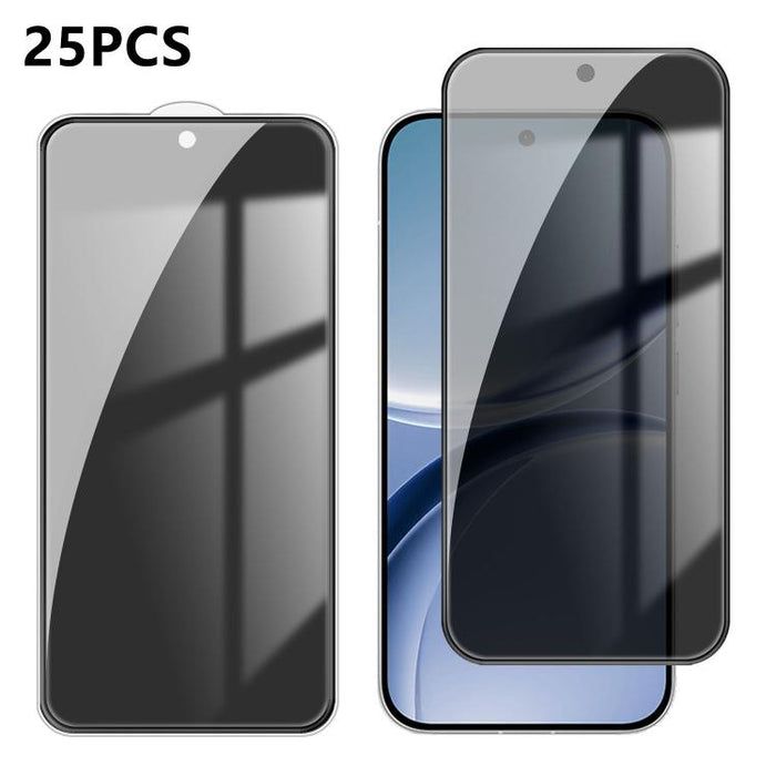 25 láminas de vidrio templado de alta calidad con acabado de aluminio, cobertura total, antihuellas y serigrafía para mayor privacidad., For Xiaomi 17 Max 5G, For Redmi K90 Max 5G, For Xiaomi Poco C81 Pro 4G, For Redmi R70m 5G, For Redmi R70 5G        ...