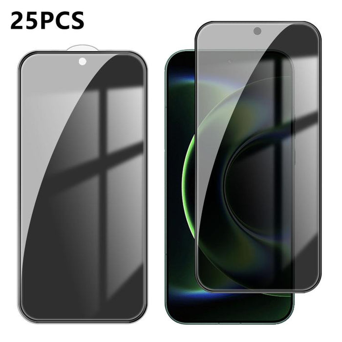25 láminas de vidrio templado de alta calidad con acabado de aluminio, cobertura total, antihuellas y serigrafía para mayor privacidad., For Xiaomi 17 Max 5G, For Redmi K90 Max 5G, For Xiaomi Poco C81 Pro 4G, For Redmi R70m 5G, For Redmi R70 5G        ...