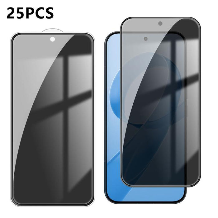 25 láminas de vidrio templado de alta calidad con acabado de aluminio, cobertura total, antihuellas y serigrafía para mayor privacidad., For Xiaomi 17 Max 5G, For Redmi K90 Max 5G, For Xiaomi Poco C81 Pro 4G, For Redmi R70m 5G, For Redmi R70 5G        ...