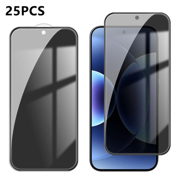 25 láminas de vidrio templado de alta calidad con acabado de aluminio, cobertura total, antihuellas y serigrafía para mayor privacidad., For Xiaomi 17 Max 5G, For Redmi K90 Max 5G, For Xiaomi Poco C81 Pro 4G, For Redmi R70m 5G, For Redmi R70 5G        ...