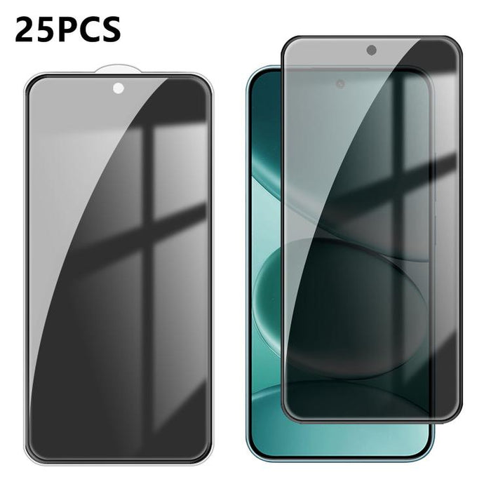 25 láminas de vidrio templado de alta calidad con acabado de aluminio, cobertura total, antihuellas y serigrafía para mayor privacidad., For Xiaomi 17 Max 5G, For Redmi K90 Max 5G, For Xiaomi Poco C81 Pro 4G, For Redmi R70m 5G, For Redmi R70 5G        ...