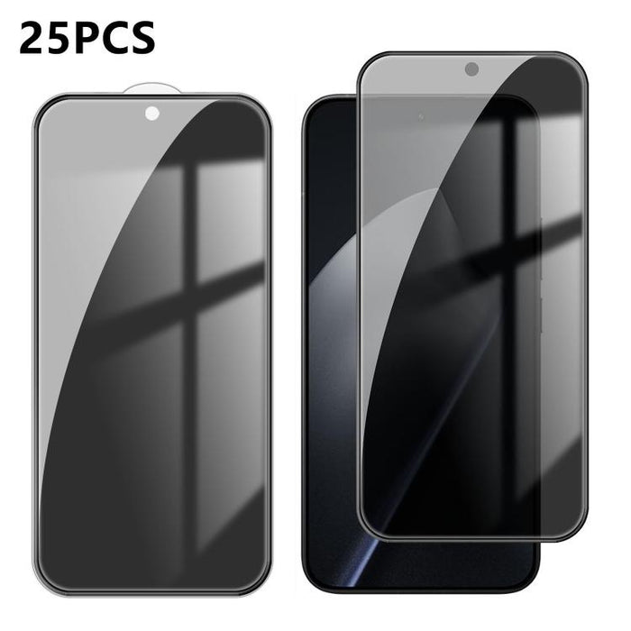 25 láminas de vidrio templado de alta calidad con acabado de aluminio, cobertura total, antihuellas y serigrafía para mayor privacidad., For Xiaomi 17 Max 5G, For Redmi K90 Max 5G, For Xiaomi Poco C81 Pro 4G, For Redmi R70m 5G, For Redmi R70 5G        ...
