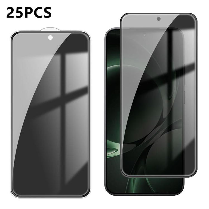 25 láminas de vidrio templado de alta calidad con acabado de aluminio, cobertura total, antihuellas y serigrafía para mayor privacidad., For Xiaomi 17 Max 5G, For Redmi K90 Max 5G, For Xiaomi Poco C81 Pro 4G, For Redmi R70m 5G, For Redmi R70 5G        ...