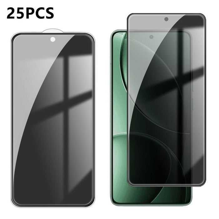 25 láminas de vidrio templado de alta calidad con acabado de aluminio, cobertura total, antihuellas y serigrafía para mayor privacidad., For Xiaomi 17 Max 5G, For Redmi K90 Max 5G, For Xiaomi Poco C81 Pro 4G, For Redmi R70m 5G, For Redmi R70 5G        ...