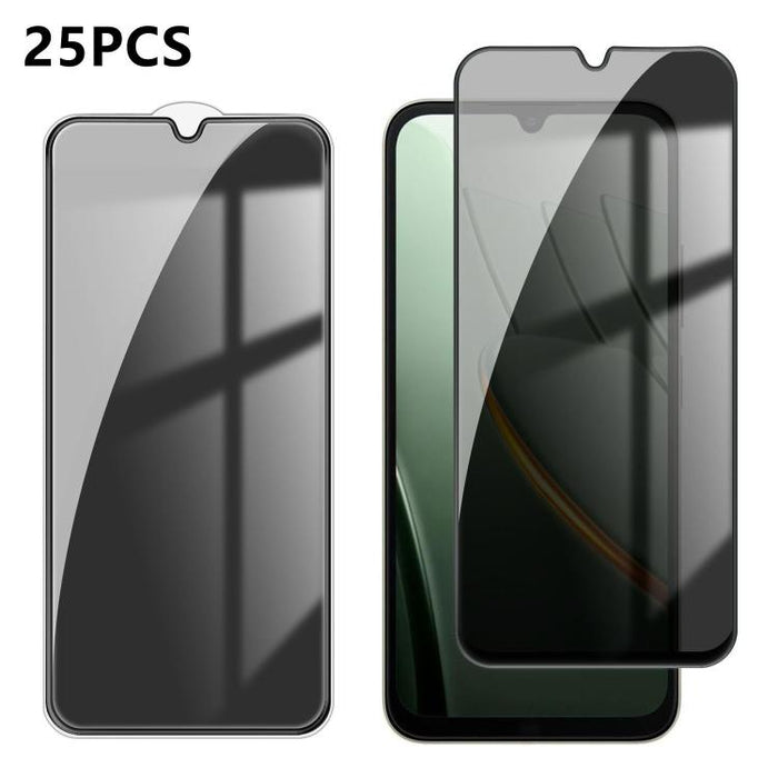 25 láminas de vidrio templado de alta calidad con acabado de aluminio, cobertura total, antihuellas y serigrafía para mayor privacidad., For Xiaomi 17 Max 5G, For Redmi K90 Max 5G, For Xiaomi Poco C81 Pro 4G, For Redmi R70m 5G, For Redmi R70 5G        ...