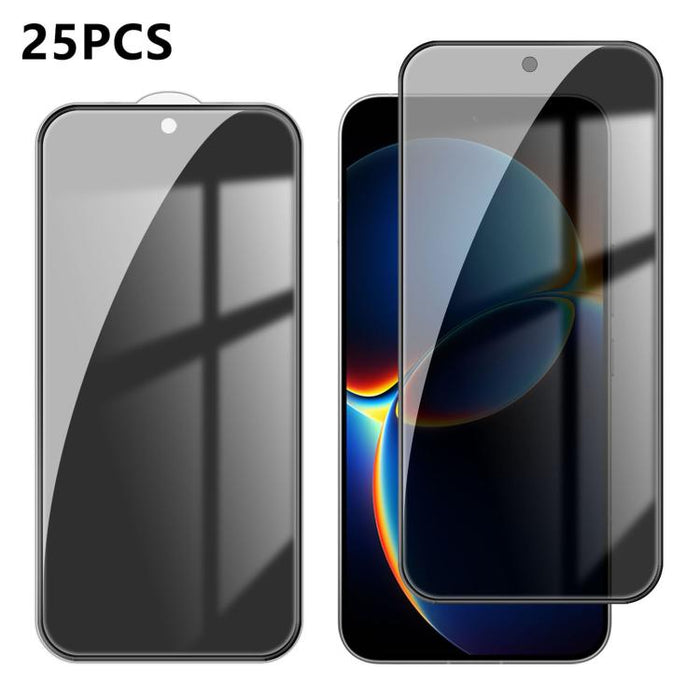 25 láminas de vidrio templado de alta calidad con acabado de aluminio, cobertura total, antihuellas y serigrafía para mayor privacidad., For Xiaomi 17 Max 5G, For Redmi K90 Max 5G, For Xiaomi Poco C81 Pro 4G, For Redmi R70m 5G, For Redmi R70 5G        ...