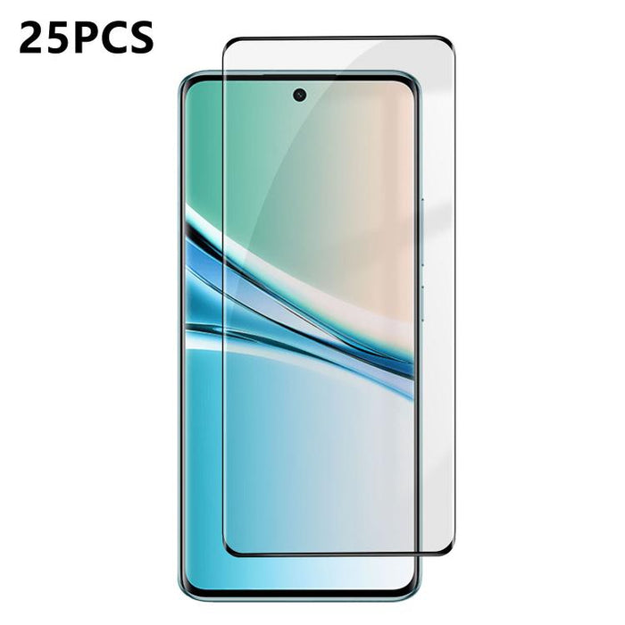 25 láminas de vidrio templado curvado HD de alta calidad, con acabado de aluminio, cobertura total, antihuellas y serigrafía., For Redmi Note 15 4G / 5G Global 164mm, For Redmi Note 15 Pro+ Global 163.3mm, For Xiaomi 15S Pro, For Xiaomi Poco X7        ...