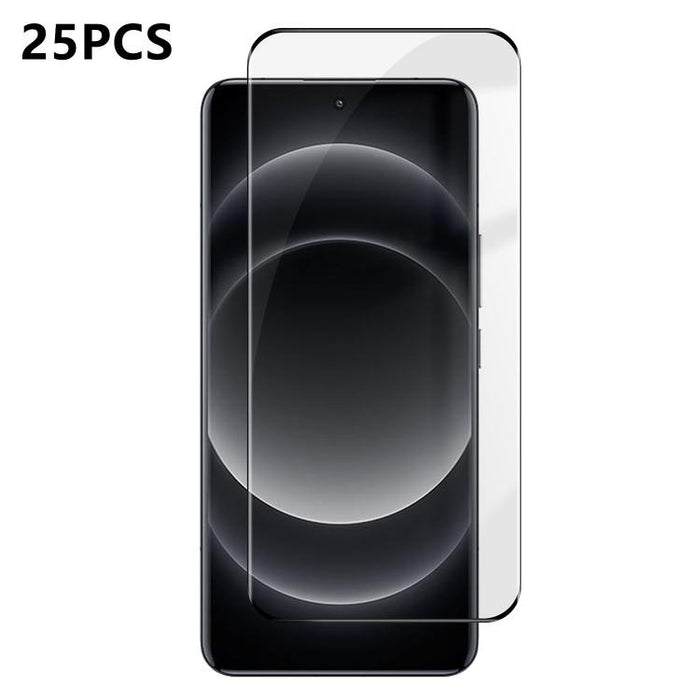 25 láminas de vidrio templado curvado HD de alta calidad, con acabado de aluminio, cobertura total, antihuellas y serigrafía., For Redmi Note 15 4G / 5G Global 164mm, For Redmi Note 15 Pro+ Global 163.3mm, For Xiaomi 15S Pro, For Xiaomi Poco X7        ...