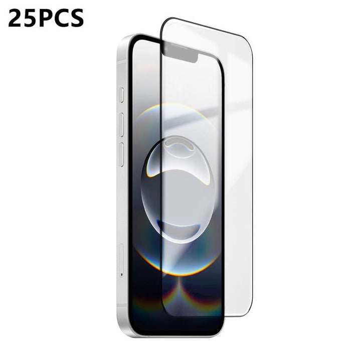 25 láminas de vidrio templado de alta alúmina ultrafinas con impresión ultrasónica HD y adhesivo completo., For iPhone 17e / 16e, For iPhone 17 Pro Max, For iPhone 17 Pro, For iPhone 17, For iPhone Air, For iPhone 16 Pro Max, For iPhone 16 Pro         ...