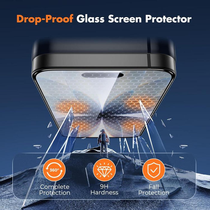 25 láminas de vidrio templado de alta alúmina ultrafinas con impresión ultrasónica HD y adhesivo completo., For iPhone 17e / 16e, For iPhone 17 Pro Max, For iPhone 17 Pro, For iPhone 17, For iPhone Air, For iPhone 16 Pro Max, For iPhone 16 Pro         ...
