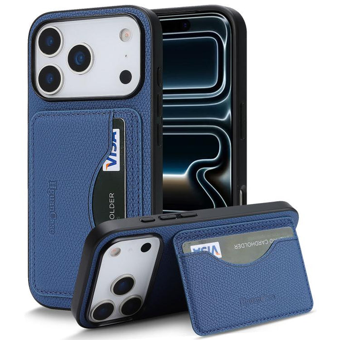 Funda trasera para teléfono con tarjetero magnético de piel vegana estilo retro, For iPhone 17e / 16e, For iPhone 17 Pro Max, For iPhone 17 Pro, For iPhone 17, For iPhone 16 Pro Max, For iPhone 16 Pro, For iPhone 16 Plus, For iPhone 16