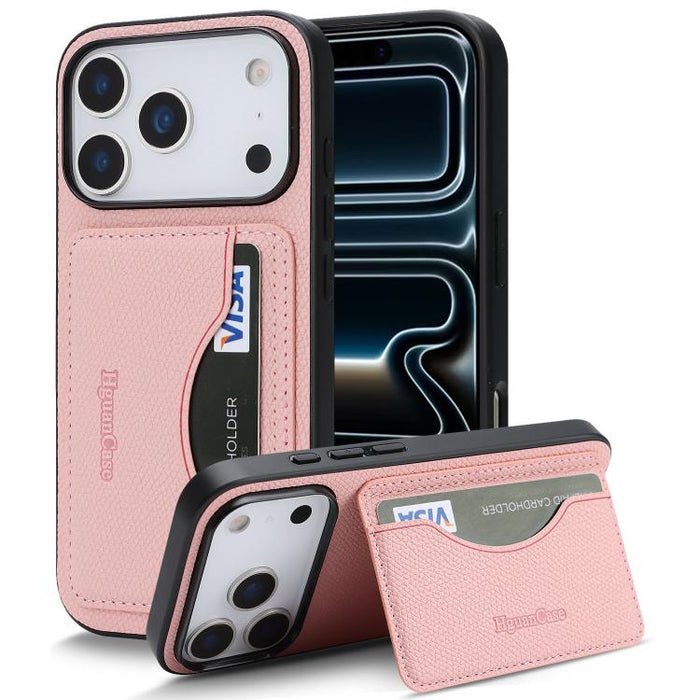 Funda trasera para teléfono con tarjetero magnético de piel vegana estilo retro, For iPhone 17e / 16e, For iPhone 17 Pro Max, For iPhone 17 Pro, For iPhone 17, For iPhone 16 Pro Max, For iPhone 16 Pro, For iPhone 16 Plus, For iPhone 16