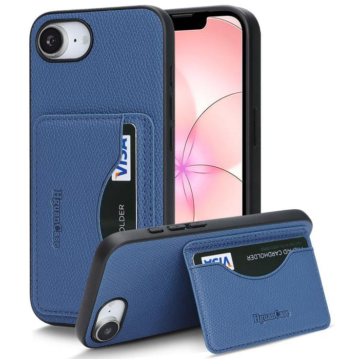 Funda trasera para teléfono con tarjetero magnético de piel vegana estilo retro, For iPhone 17e / 16e, For iPhone 17 Pro Max, For iPhone 17 Pro, For iPhone 17, For iPhone 16 Pro Max, For iPhone 16 Pro, For iPhone 16 Plus, For iPhone 16