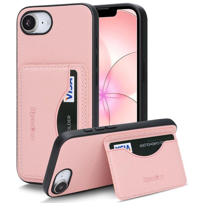 Funda trasera para teléfono con tarjetero magnético de piel vegana estilo retro, For iPhone 17e / 16e, For iPhone 17 Pro Max, For iPhone 17 Pro, For iPhone 17, For iPhone 16 Pro Max, For iPhone 16 Pro, For iPhone 16 Plus, For iPhone 16