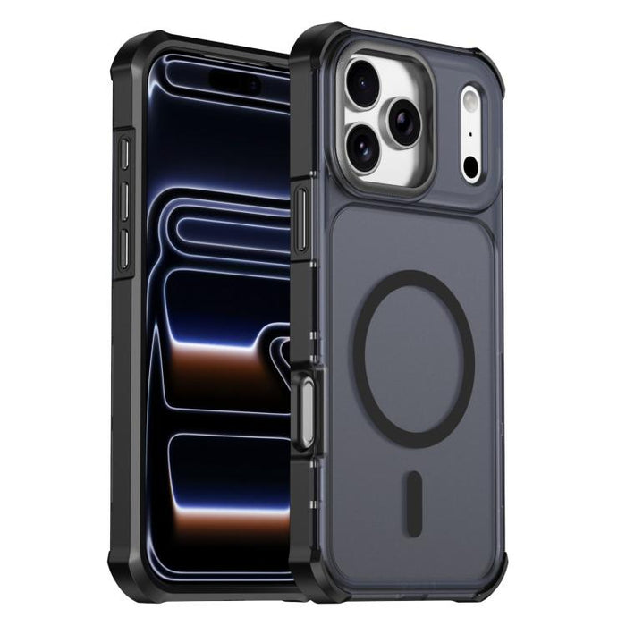 Funda para teléfono magnética semitransparente con acabado mate y protección antichoque en las cuatro esquinas, con tacto suave al tacto., For iPhone 17e / 16e, For iPhone 17 Pro Max, For iPhone 17 Pro, For iPhone 17, For iPhone Air, For iPhone 16 Pro ...