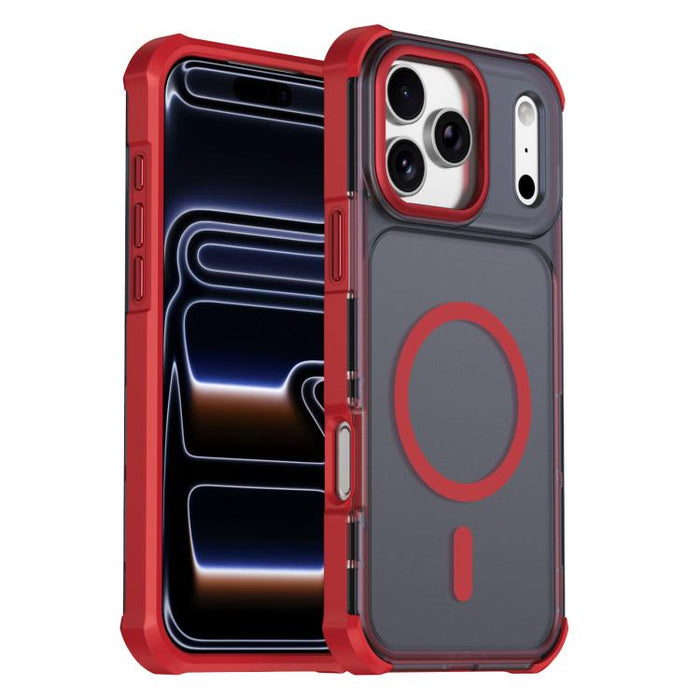Funda para teléfono magnética semitransparente con acabado mate y protección antichoque en las cuatro esquinas, con tacto suave al tacto., For iPhone 17e / 16e, For iPhone 17 Pro Max, For iPhone 17 Pro, For iPhone 17, For iPhone Air, For iPhone 16 Pro ...