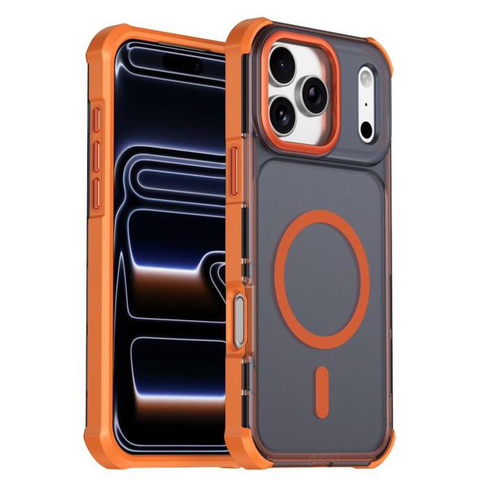 Funda para teléfono magnética semitransparente con acabado mate y protección antichoque en las cuatro esquinas, con tacto suave al tacto., For iPhone 17e / 16e, For iPhone 17 Pro Max, For iPhone 17 Pro, For iPhone 17, For iPhone Air, For iPhone 16 Pro ...