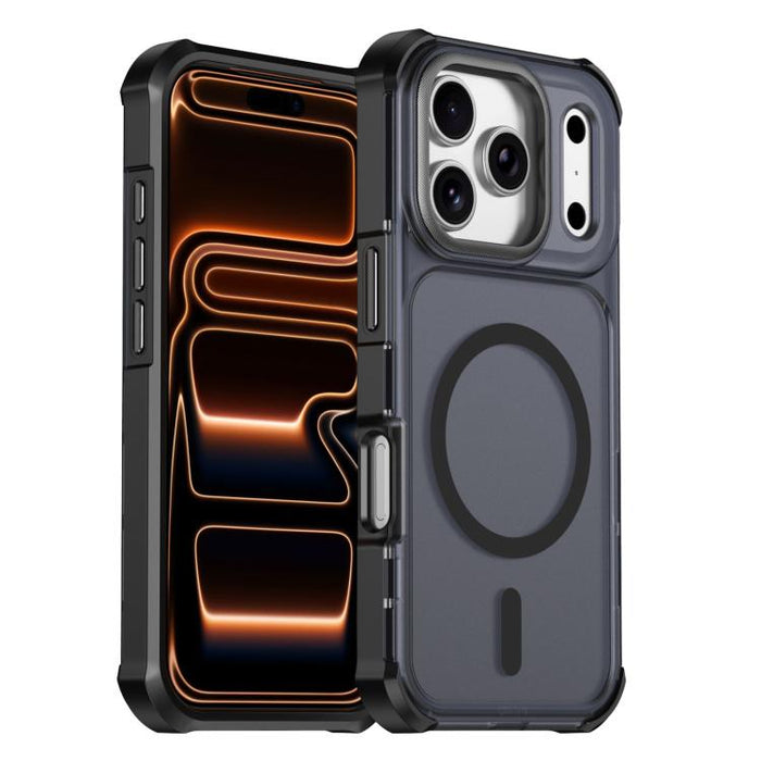 Funda para teléfono magnética semitransparente con acabado mate y protección antichoque en las cuatro esquinas, con tacto suave al tacto., For iPhone 17e / 16e, For iPhone 17 Pro Max, For iPhone 17 Pro, For iPhone 17, For iPhone Air, For iPhone 16 Pro ...