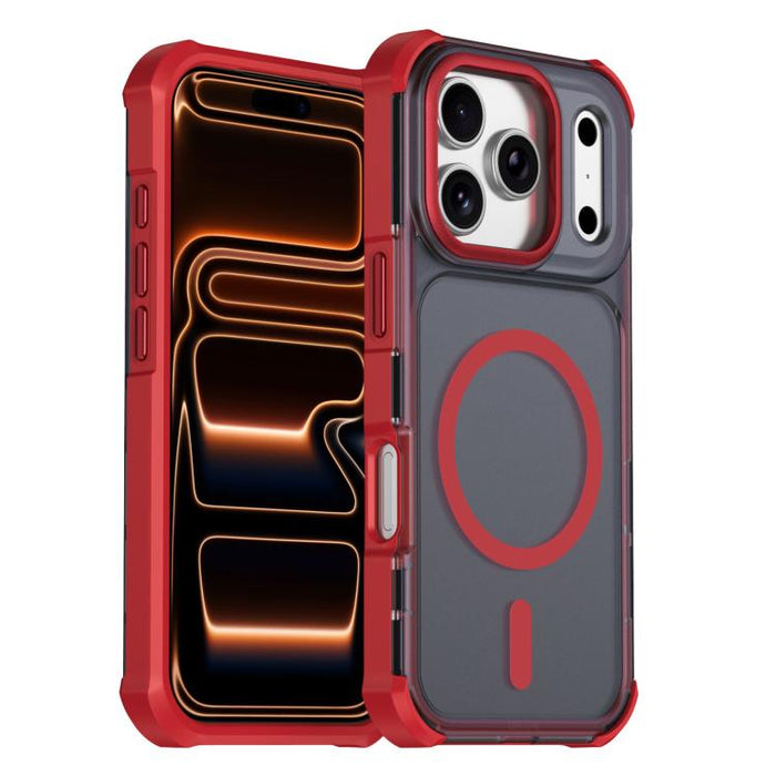 Funda para teléfono magnética semitransparente con acabado mate y protección antichoque en las cuatro esquinas, con tacto suave al tacto., For iPhone 17e / 16e, For iPhone 17 Pro Max, For iPhone 17 Pro, For iPhone 17, For iPhone Air, For iPhone 16 Pro ...