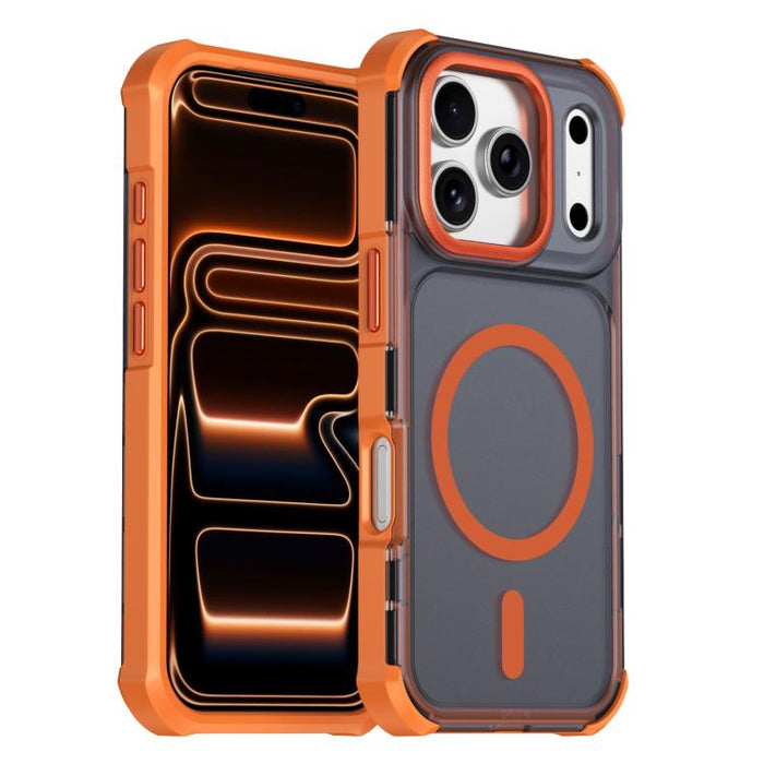 Funda para teléfono magnética semitransparente con acabado mate y protección antichoque en las cuatro esquinas, con tacto suave al tacto., For iPhone 17e / 16e, For iPhone 17 Pro Max, For iPhone 17 Pro, For iPhone 17, For iPhone Air, For iPhone 16 Pro ...