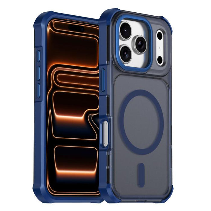 Funda para teléfono magnética semitransparente con acabado mate y protección antichoque en las cuatro esquinas, con tacto suave al tacto., For iPhone 17e / 16e, For iPhone 17 Pro Max, For iPhone 17 Pro, For iPhone 17, For iPhone Air, For iPhone 16 Pro ...