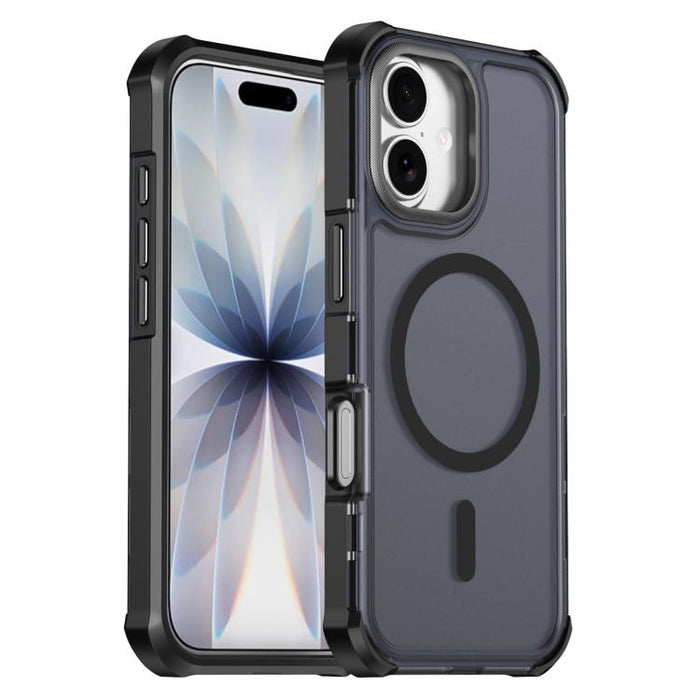 Funda para teléfono magnética semitransparente con acabado mate y protección antichoque en las cuatro esquinas, con tacto suave al tacto., For iPhone 17e / 16e, For iPhone 17 Pro Max, For iPhone 17 Pro, For iPhone 17, For iPhone Air, For iPhone 16 Pro ...