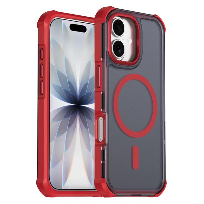 Funda para teléfono magnética semitransparente con acabado mate y protección antichoque en las cuatro esquinas, con tacto suave al tacto., For iPhone 17e / 16e, For iPhone 17 Pro Max, For iPhone 17 Pro, For iPhone 17, For iPhone Air, For iPhone 16 Pro ...