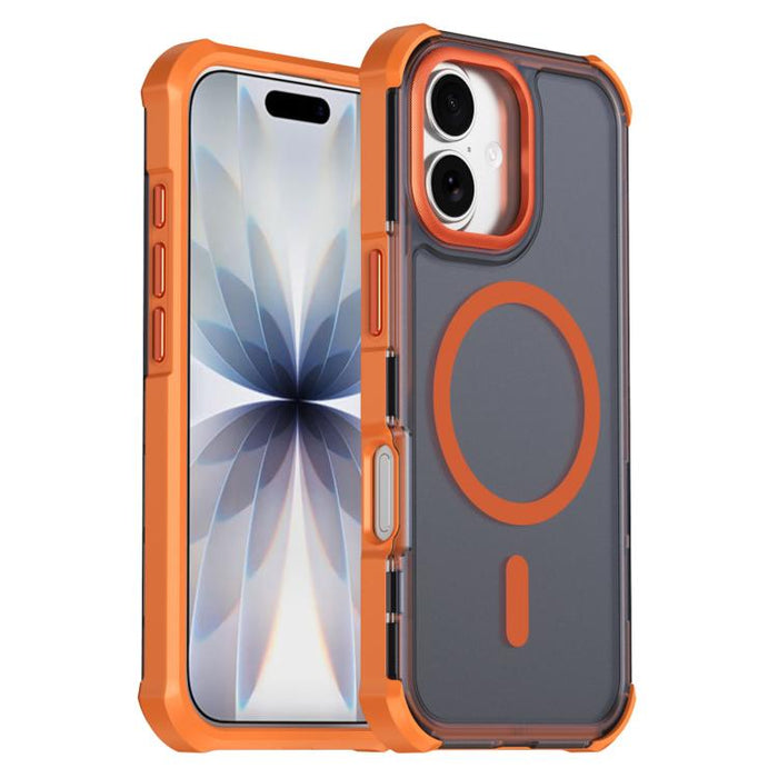 Funda para teléfono magnética semitransparente con acabado mate y protección antichoque en las cuatro esquinas, con tacto suave al tacto., For iPhone 17e / 16e, For iPhone 17 Pro Max, For iPhone 17 Pro, For iPhone 17, For iPhone Air, For iPhone 16 Pro ...