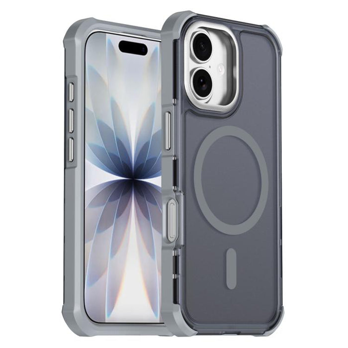 Funda para teléfono magnética semitransparente con acabado mate y protección antichoque en las cuatro esquinas, con tacto suave al tacto., For iPhone 17e / 16e, For iPhone 17 Pro Max, For iPhone 17 Pro, For iPhone 17, For iPhone Air, For iPhone 16 Pro ...