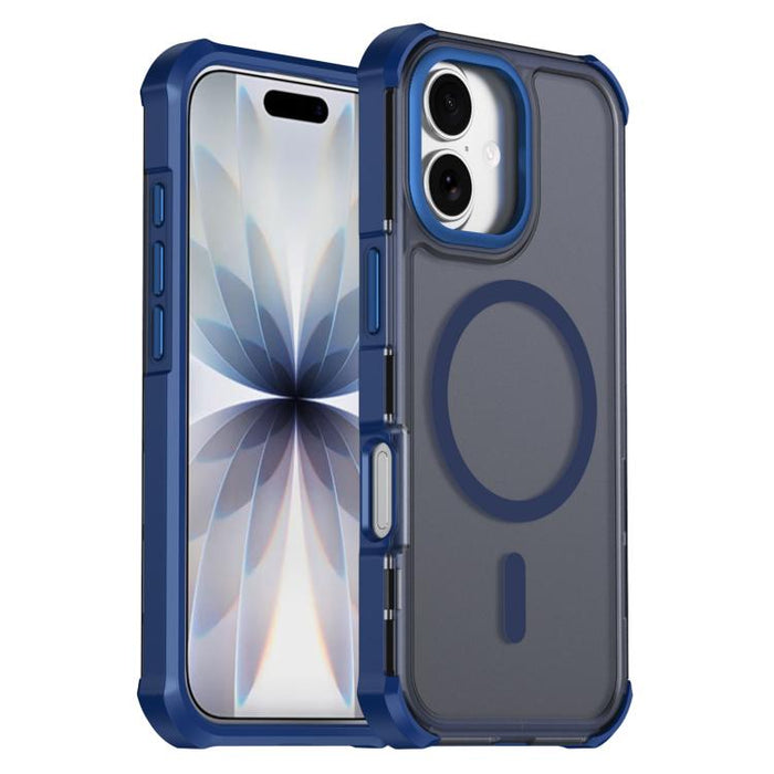 Funda para teléfono magnética semitransparente con acabado mate y protección antichoque en las cuatro esquinas, con tacto suave al tacto., For iPhone 17e / 16e, For iPhone 17 Pro Max, For iPhone 17 Pro, For iPhone 17, For iPhone Air, For iPhone 16 Pro ...