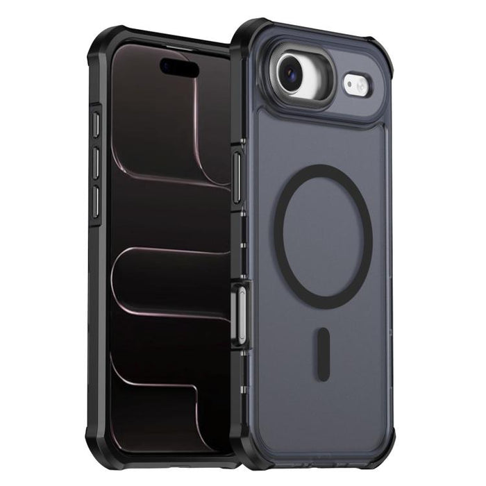 Funda para teléfono magnética semitransparente con acabado mate y protección antichoque en las cuatro esquinas, con tacto suave al tacto., For iPhone 17e / 16e, For iPhone 17 Pro Max, For iPhone 17 Pro, For iPhone 17, For iPhone Air, For iPhone 16 Pro ...