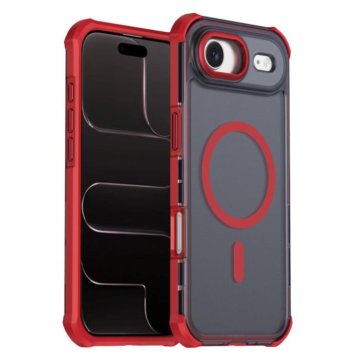 Funda para teléfono magnética semitransparente con acabado mate y protección antichoque en las cuatro esquinas, con tacto suave al tacto., For iPhone 17e / 16e, For iPhone 17 Pro Max, For iPhone 17 Pro, For iPhone 17, For iPhone Air, For iPhone 16 Pro ...