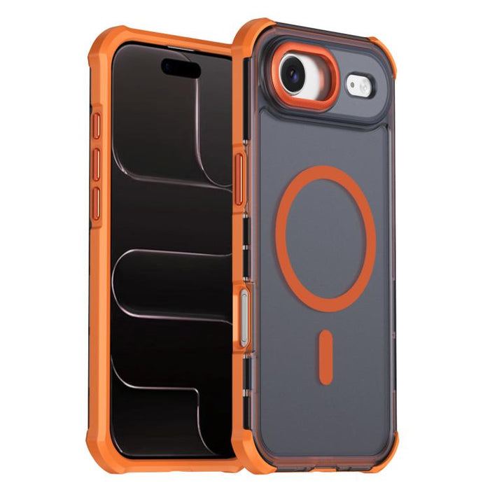 Funda para teléfono magnética semitransparente con acabado mate y protección antichoque en las cuatro esquinas, con tacto suave al tacto., For iPhone 17e / 16e, For iPhone 17 Pro Max, For iPhone 17 Pro, For iPhone 17, For iPhone Air, For iPhone 16 Pro ...