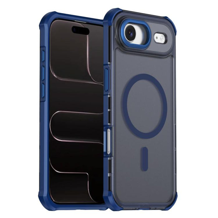 Funda para teléfono magnética semitransparente con acabado mate y protección antichoque en las cuatro esquinas, con tacto suave al tacto., For iPhone 17e / 16e, For iPhone 17 Pro Max, For iPhone 17 Pro, For iPhone 17, For iPhone Air, For iPhone 16 Pro ...