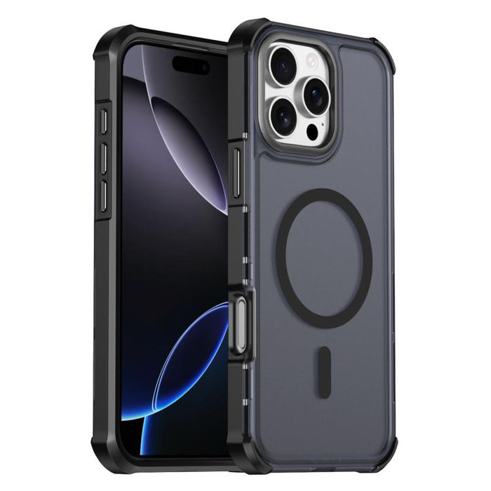 Funda para teléfono magnética semitransparente con acabado mate y protección antichoque en las cuatro esquinas, con tacto suave al tacto., For iPhone 17e / 16e, For iPhone 17 Pro Max, For iPhone 17 Pro, For iPhone 17, For iPhone Air, For iPhone 16 Pro ...